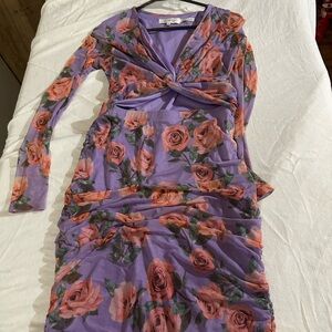 midriff cut out dress